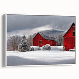 Framed canvas of vintage poster art featuring a colorful Vermont scenery, ideal for extra large living room wall decor.