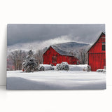 Black and white photograph of a Vermont landscape on large stretched canvas, ideal for kitchen wall art or bedroom decor.