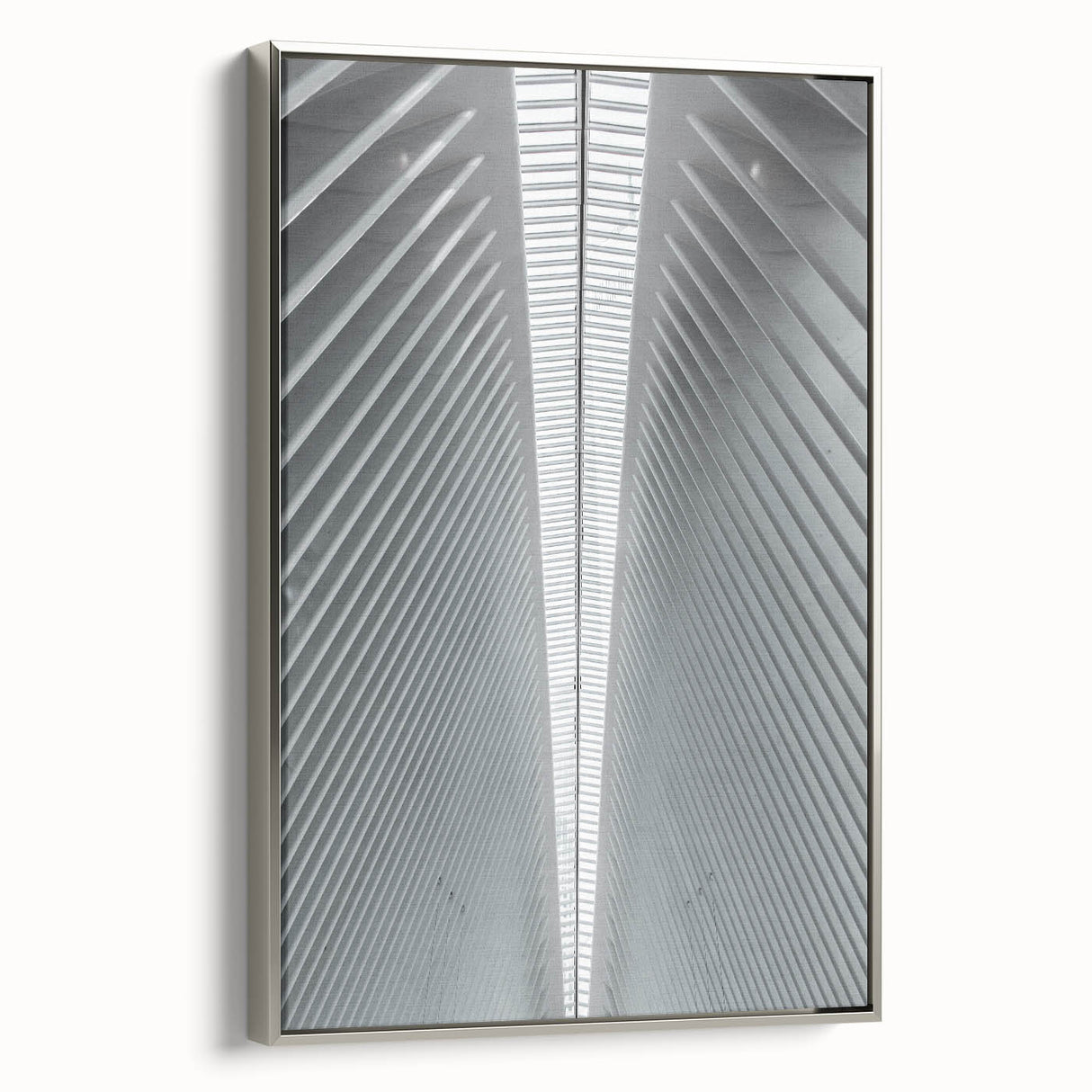 Landscape art painting of the Seattle skyline in vibrant colors on a silver-framed canvas, ideal for living room decor.
