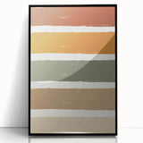 Large abstract wall art featuring autumnal colors on a framed acrylic, perfect for modern living room decor.