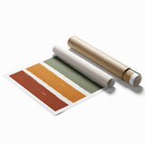 Extra large rolled canvas print featuring a floral design in autumn hues.