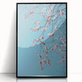 Large abstract wall art depicting spring themes in pastel colors on a framed acrylic, ideal for modern living room decor.