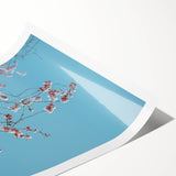 Extra large wall art featuring line art flowers in soft pastel shades on a rolled print, ideal for large living room decor.