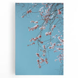 Large black and white stretched canvas featuring a minimalist spring tree design, ideal for kitchen wall art.