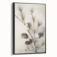 Black and white vintage poster art of a winter landscape on framed canvas, ideal for bedroom decor.