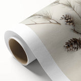 Art Deco poster featuring a winter scene with muted blue and white tones on rolled canvas, ideal for nursery wall art.