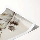 Extra large wall art featuring line art flowers in black on white, rolled print, suitable for large living room decor.