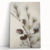 Winter-themed black and white stretched canvas depicting a barren tree, ideal for kitchen wall art or bedroom ambiance.