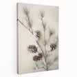 Winter scene with snow-covered trees on large stretched canvas, ideal for kitchen wall art.