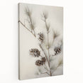 Winter scene with snow-covered trees on large stretched canvas, ideal for kitchen wall art.