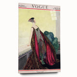 1929 Art Deco Vogue Fashion Print - Elegant Pearl Gown Wall Art