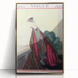 1929 Art Deco Vogue Fashion Print - Elegant Pearl Gown Wall Art