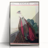 1929 Art Deco Vogue Fashion Print - Elegant Pearl Gown Wall Art