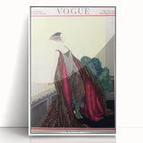1929 Art Deco Vogue Fashion Print - Elegant Pearl Gown Wall Art