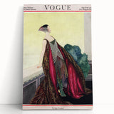 1929 Art Deco Vogue Fashion Print - Elegant Pearl Gown Wall Art
