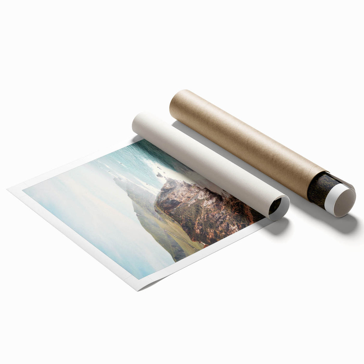 Extra large rolled canvas featuring a floral art design in pastel shades.