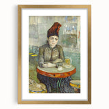 Textured abstract art print in gold frame, featuring swirling blue and yellow patterns, ideal for bedroom art.