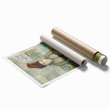 Extra large rolled canvas print featuring a floral design in vibrant hues, ideal for classy bathroom wall art.