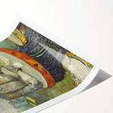 Extra large wall art featuring line art flowers in muted tones on rolled canvas, suitable for large living room spaces.