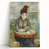 Large black and white stretched canvas of Van Gogh's artwork, ideal for kitchen wall art.