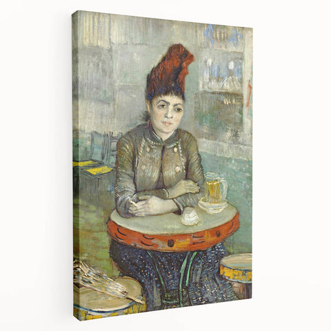 Side view of a large stretched canvas depicting Van Gogh's Starry Night, ideal for kitchen wall art.