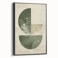 Framed Dining Room Prints – Abstract Green & Beige Wall Art