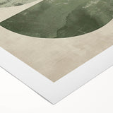 Framed Dining Room Prints – Abstract Green & Beige Wall Art