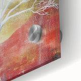 Abstract floral artwork in vibrant colors, showcasing intricate details and textures on acrylic glass, ideal for modern home decor and artistic displays.