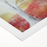 Abstract floral design on a rolled canvas, showcasing vibrant colors and intricate patterns, ideal for modern home decor. Packaged securely in a protective cardboard tube for safe delivery.