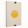 Abstract minimalist wall art on stretched canvas showcasing a serene blend of soft pastel colors. Perfect for modern interior decor, enhancing any space with elegance.