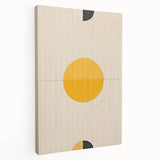 Abstract minimalist wall art on stretched canvas showcasing a serene blend of soft pastel colors. Perfect for modern interior decor, enhancing any space with elegance.