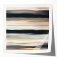 Modern Abstract Wall Art – Black, Gold & Gray Horizontal Canvas