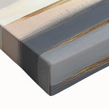 Modern Abstract Wall Art – Black, Gold & Gray Horizontal Canvas