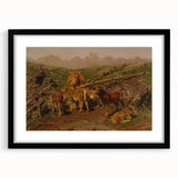 Baroque Pastoral Landscape Wall Art – Rustic Farm Scene Elegance
