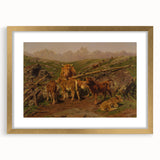 Baroque Pastoral Landscape Wall Art – Rustic Farm Scene Elegance