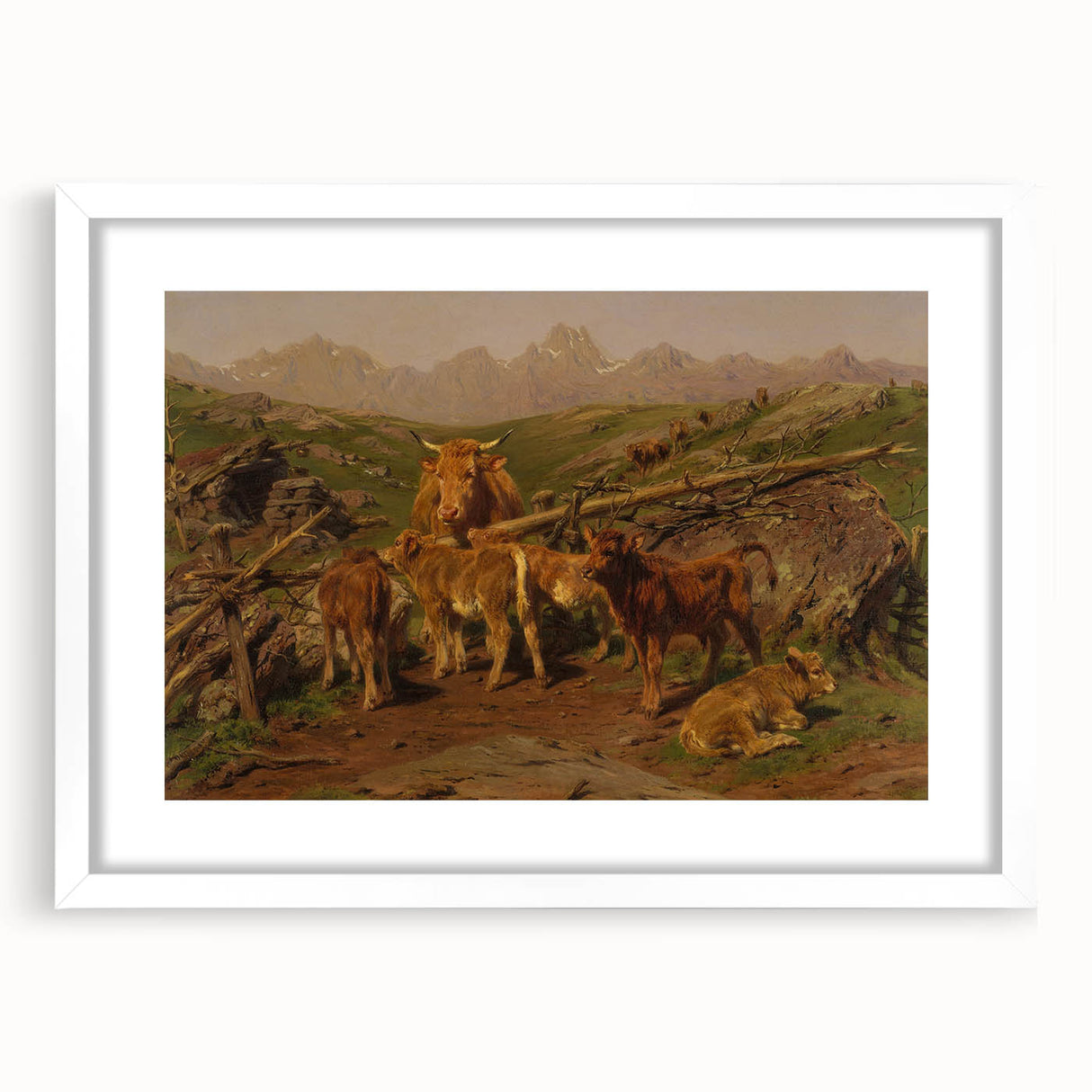 Baroque Pastoral Landscape Wall Art – Rustic Farm Scene Elegance