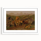 Baroque Pastoral Landscape Wall Art – Rustic Farm Scene Elegance