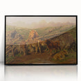 Baroque Pastoral Landscape Wall Art – Rustic Farm Scene Elegance