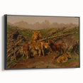 Baroque Pastoral Landscape Wall Art – Rustic Farm Scene Elegance
