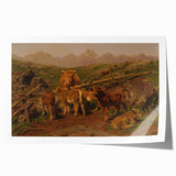 Baroque Pastoral Landscape Wall Art – Rustic Farm Scene Elegance