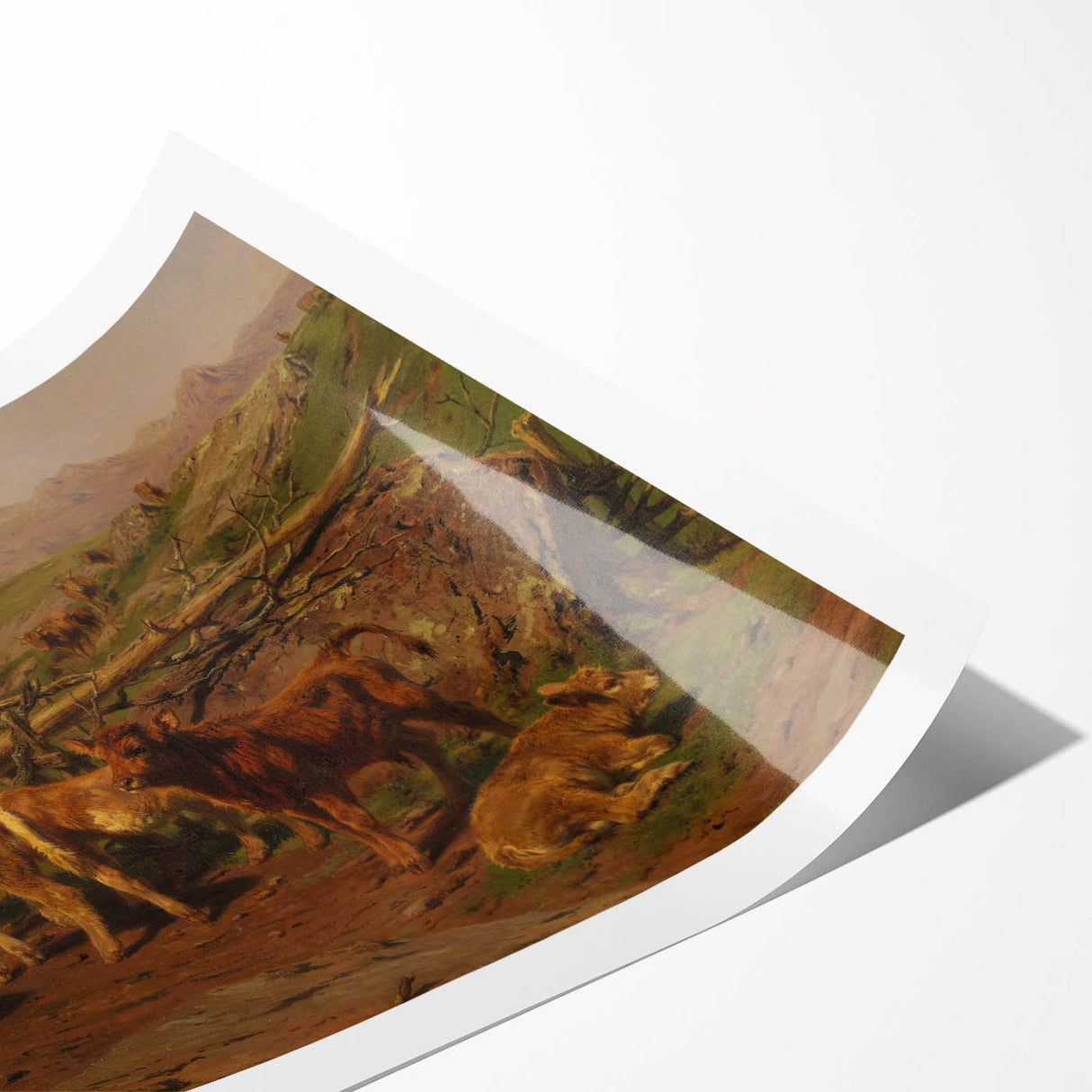Baroque Pastoral Landscape Wall Art – Rustic Farm Scene Elegance