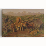 Baroque Pastoral Landscape Wall Art – Rustic Farm Scene Elegance