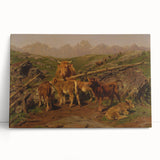 Baroque Pastoral Landscape Wall Art – Rustic Farm Scene Elegance