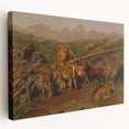 Baroque Pastoral Landscape Wall Art – Rustic Farm Scene Elegance