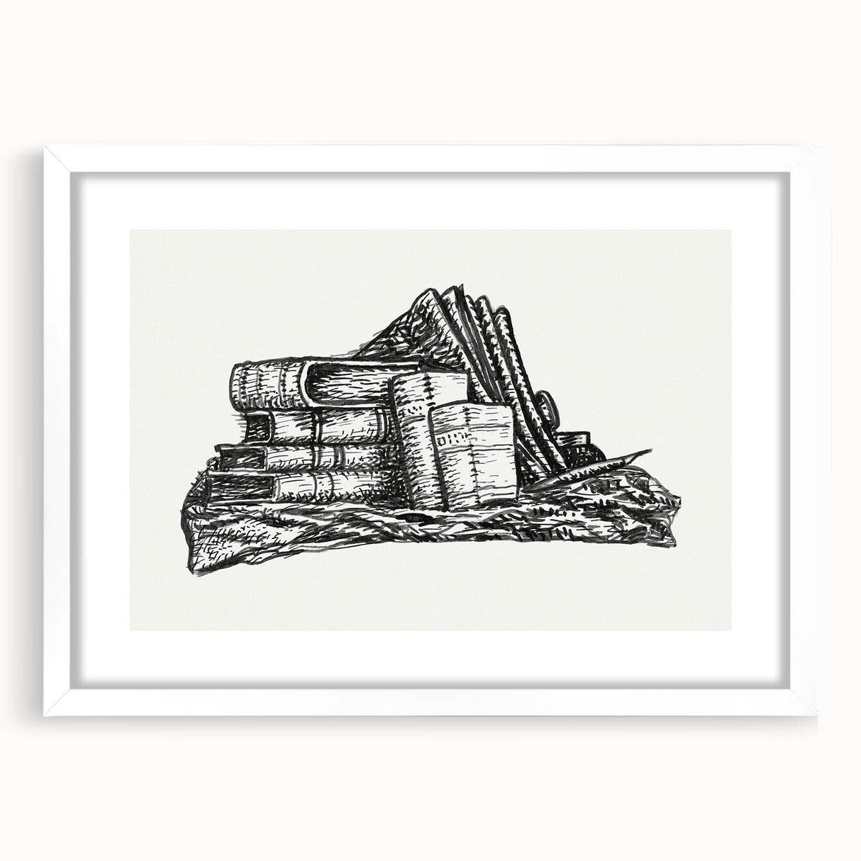 Expressionist Art - Stack of Books and Stationery by Leo Gestel