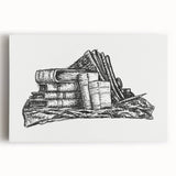Expressionist Art - Stack of Books and Stationery by Leo Gestel