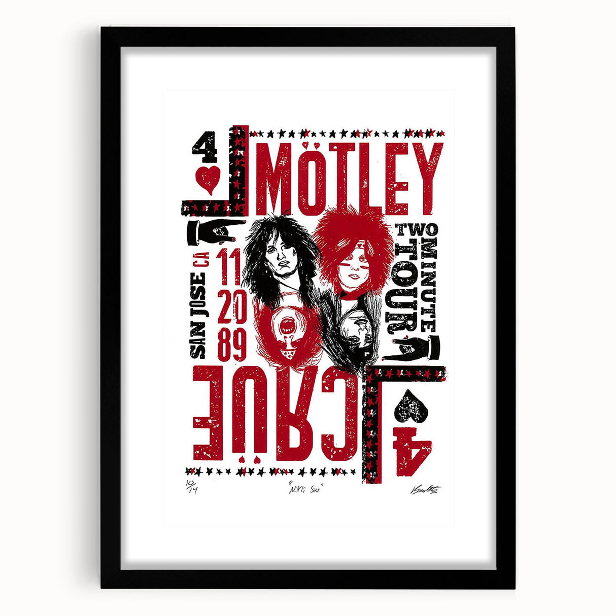 Mötley Crüe Two Minute Tour Poster – Vintage 1989 Concert Art