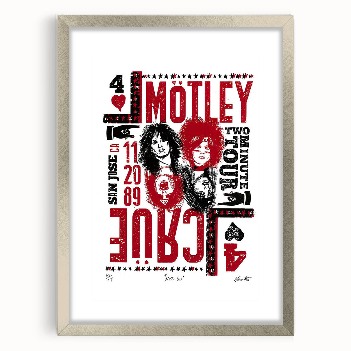 Mötley Crüe Two Minute Tour Poster – Vintage 1989 Concert Art