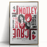 Mötley Crüe Two Minute Tour Poster – Vintage 1989 Concert Art