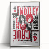 Mötley Crüe Two Minute Tour Poster – Vintage 1989 Concert Art